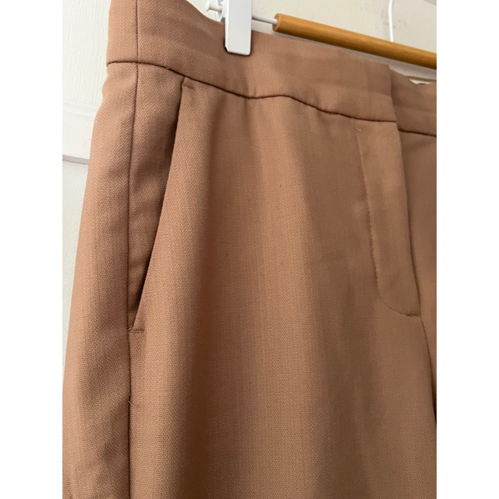 J.Crew Womens Brown Italian Fabric Nova Fides Herringbone Pants Wool Blend 6 - Picture 4 of 10